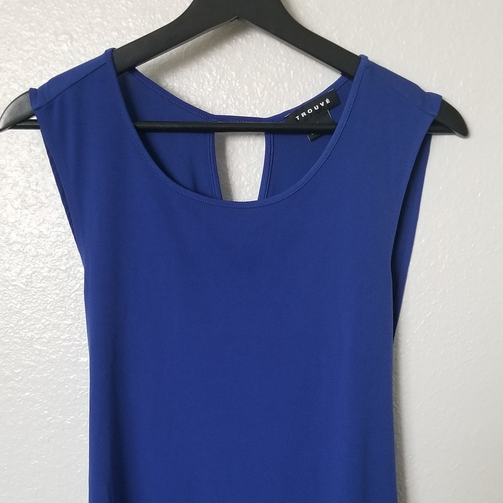 Bright Blue Sleeveless Blouse